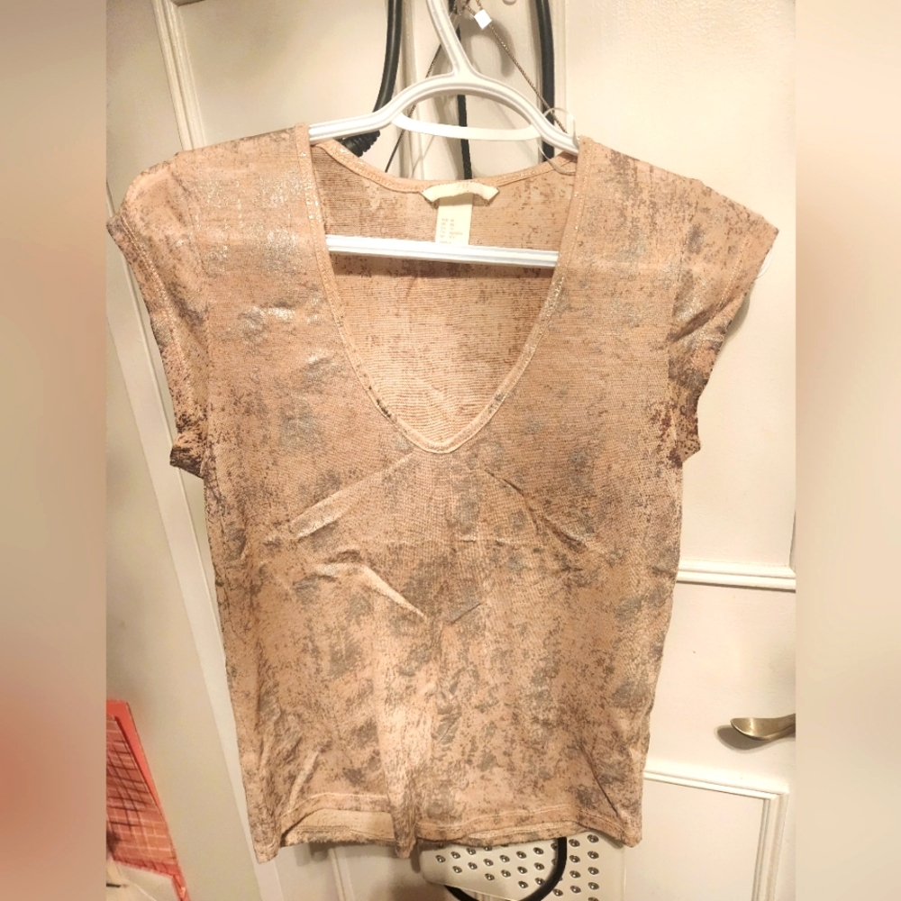 Metallic Tan Women's Top